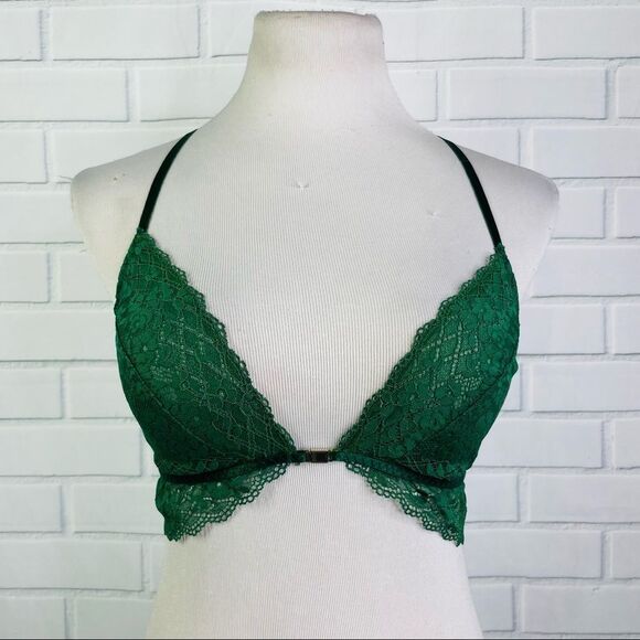 10/$25🦋 Gilligan & O'Malley Green Lace Y-Back Front Close Bralette - Size XS - Picture 4 of 16